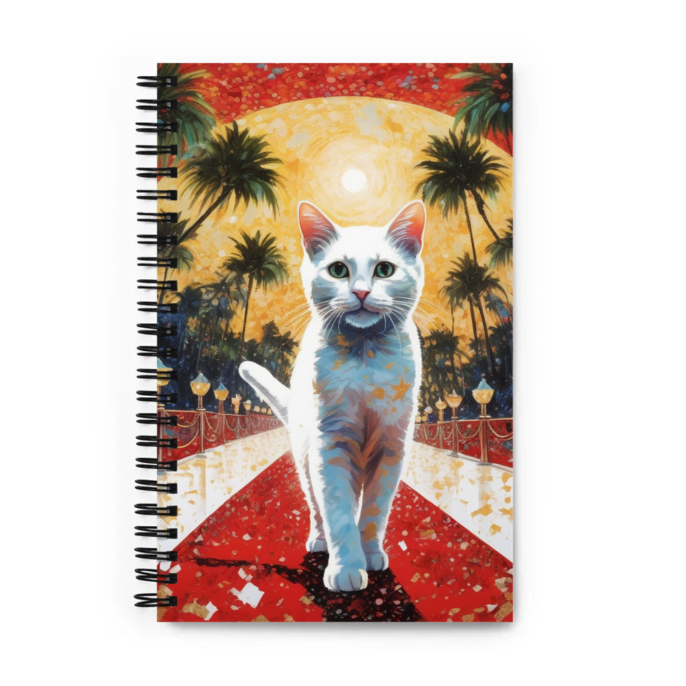 PugMug Custom White Companion Cat Spiral Notebook