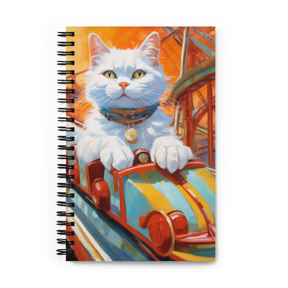 PugMug Custom White Companion Cat Spiral Notebook
