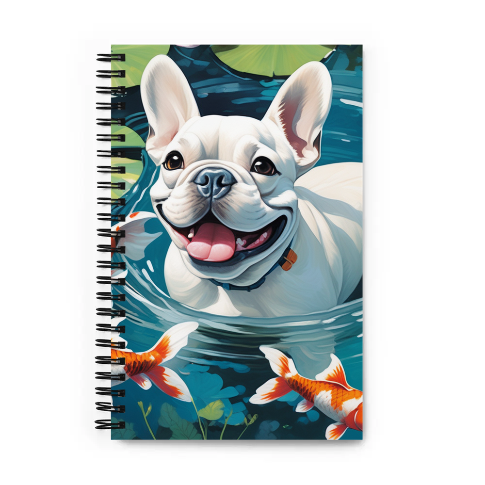 PugMug Custom White French Bulldog Spiral Notebook