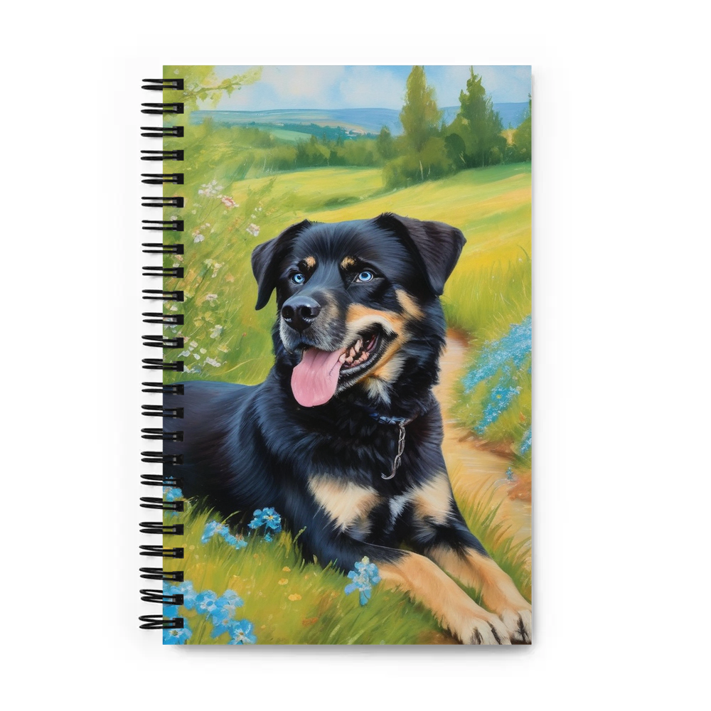 PugMug Custom Blue Spiral Notebook
