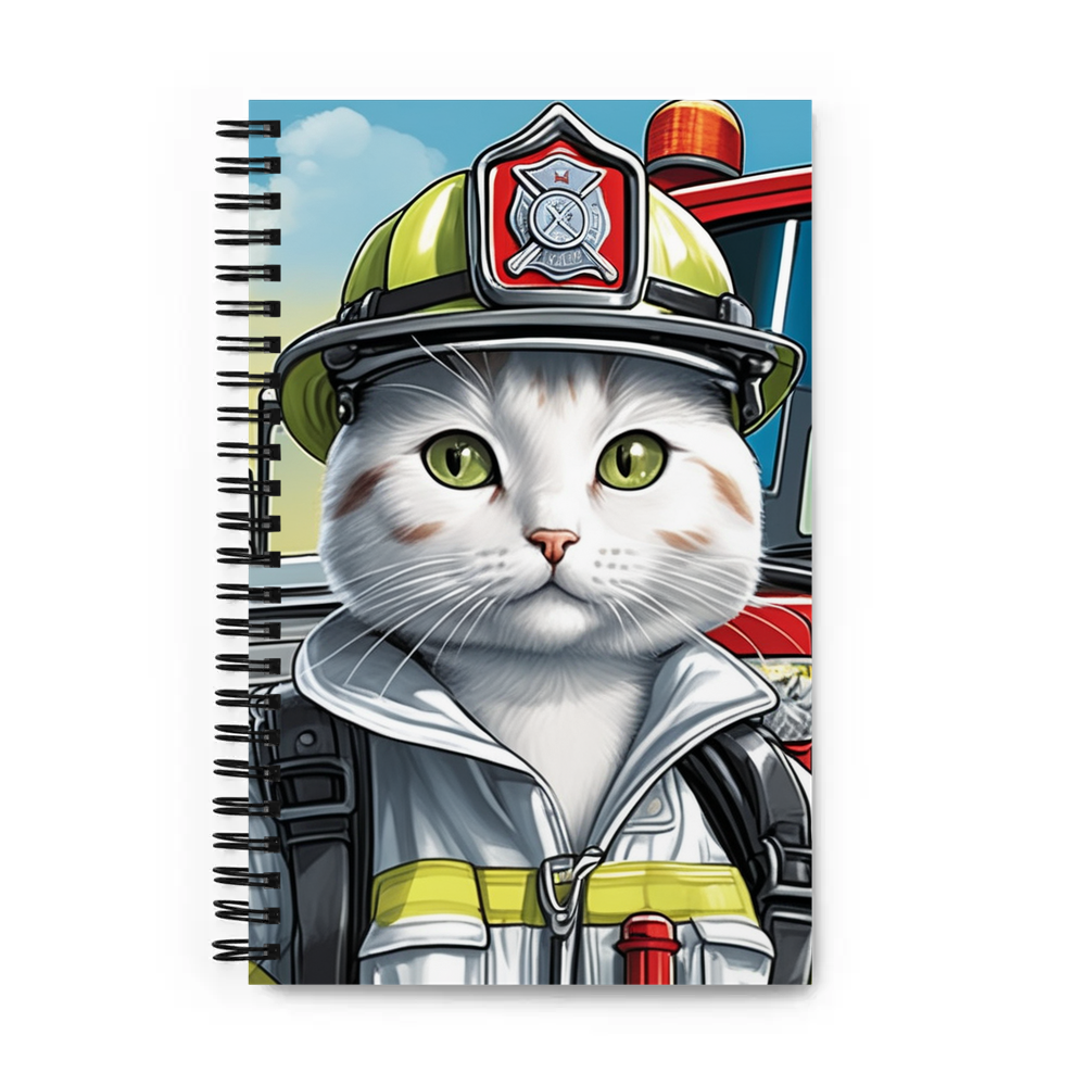 PugMug Custom White Companion Cat Spiral Notebook