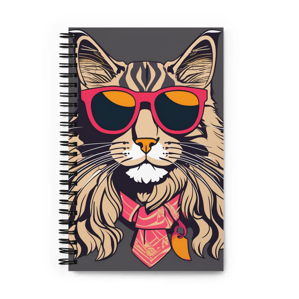 PugMug Custom Tabby Maine Coon Cat Spiral Notebook