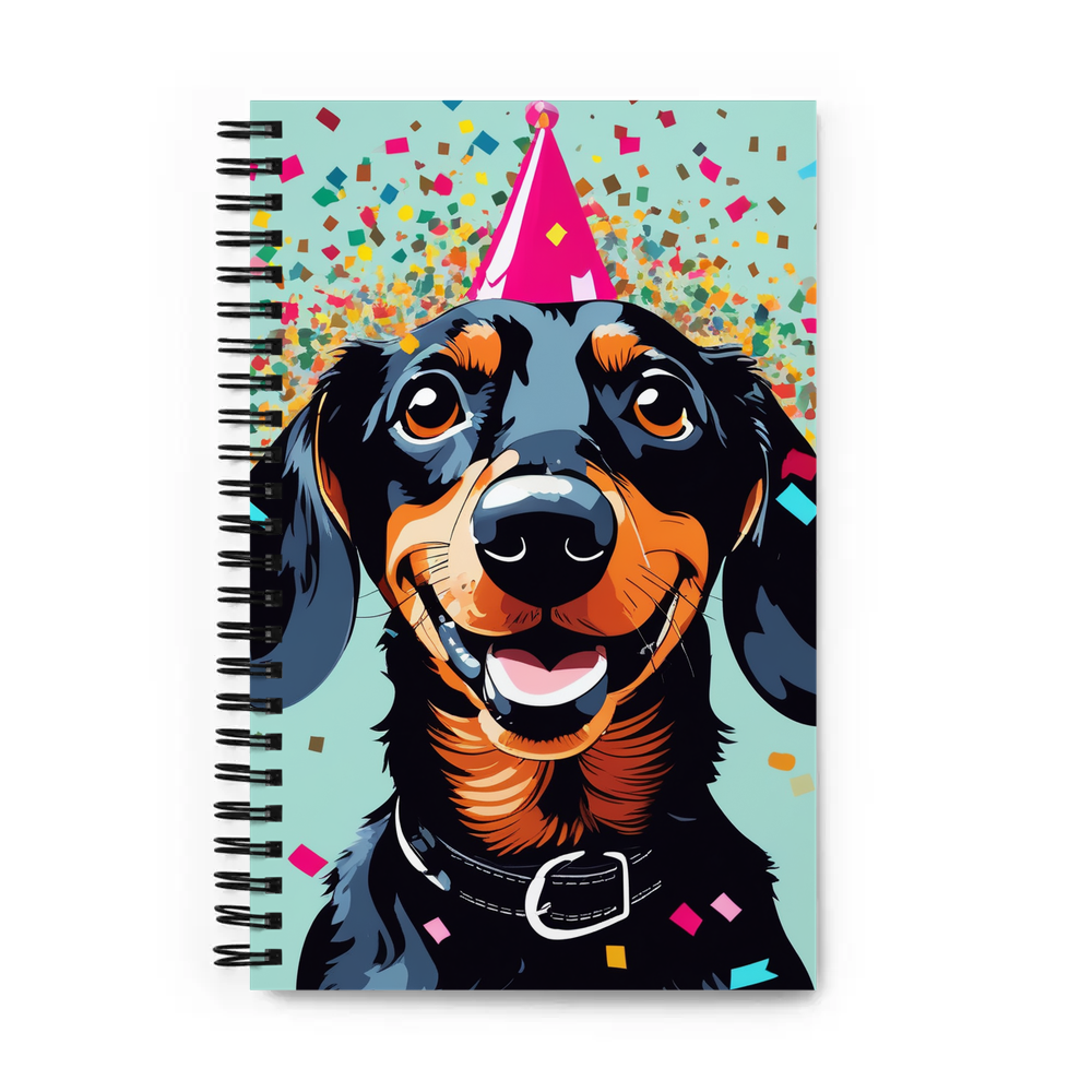 PugMug Custom Black Dachshund Spiral Notebook