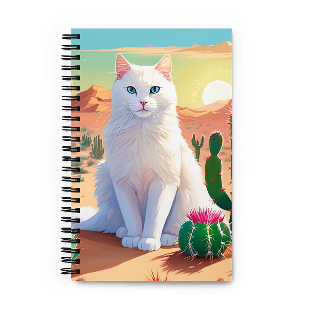 PugMug Custom White Companion Cat Spiral Notebook