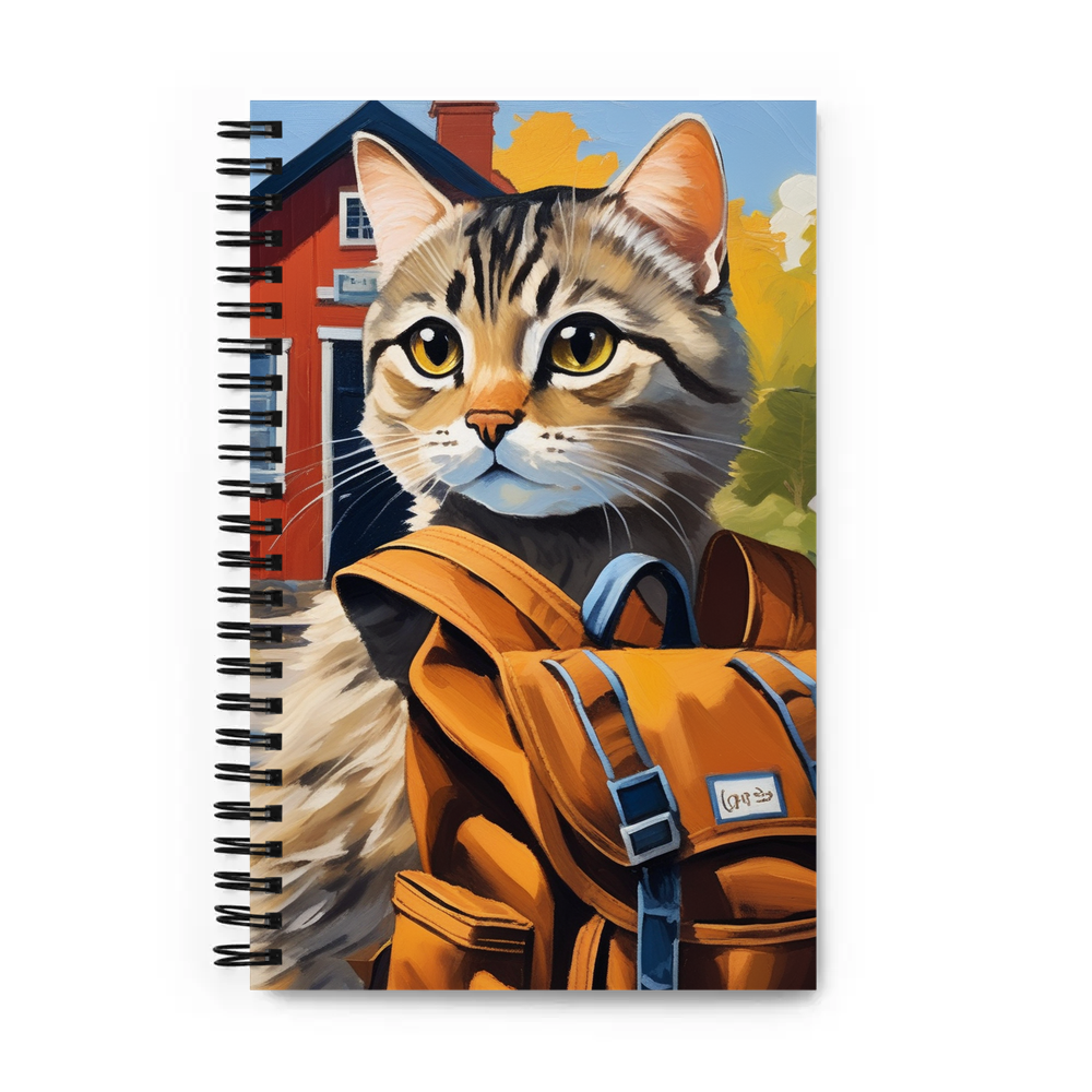 PugMug Custom Tabby Scottish Fold Cat Spiral Notebook