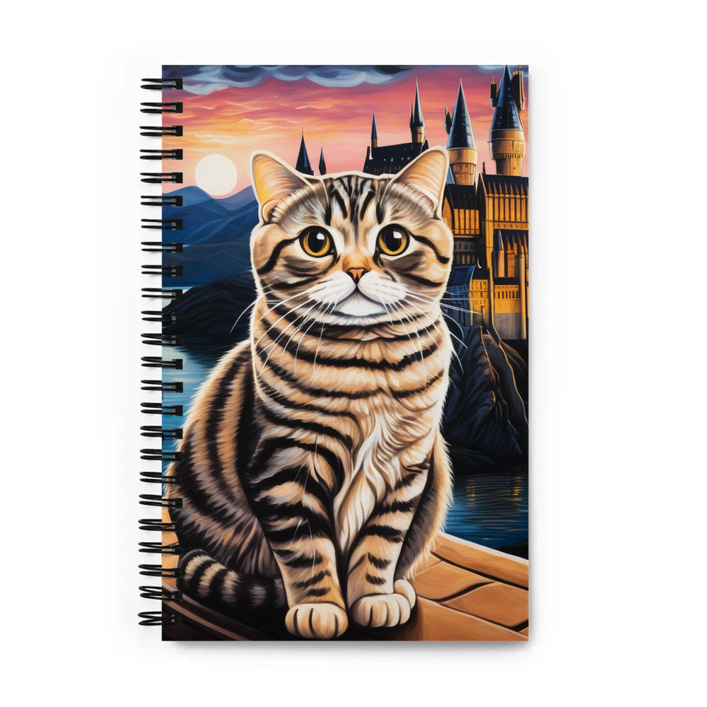 PugMug Custom Tabby Scottish Fold Cat Spiral Notebook