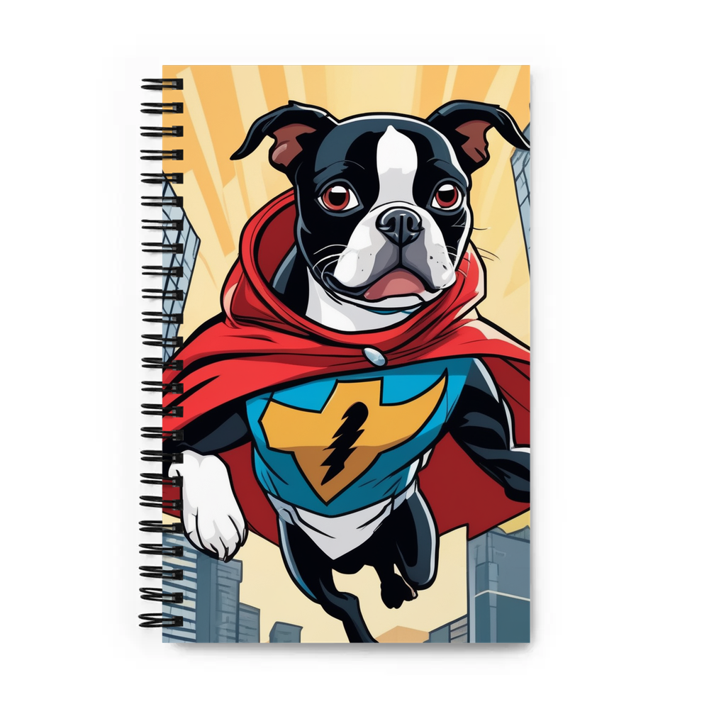 PugMug Custom Boston Terrier Spiral Notebook