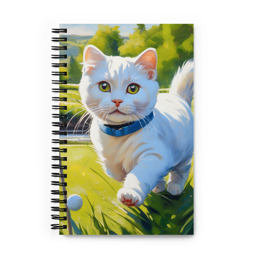PugMug Custom White Scottish Fold Cat Spiral Notebook