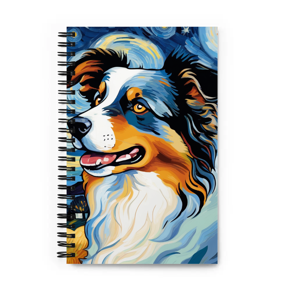 PugMug Custom Australian Shepherd Dog Spiral Notebook