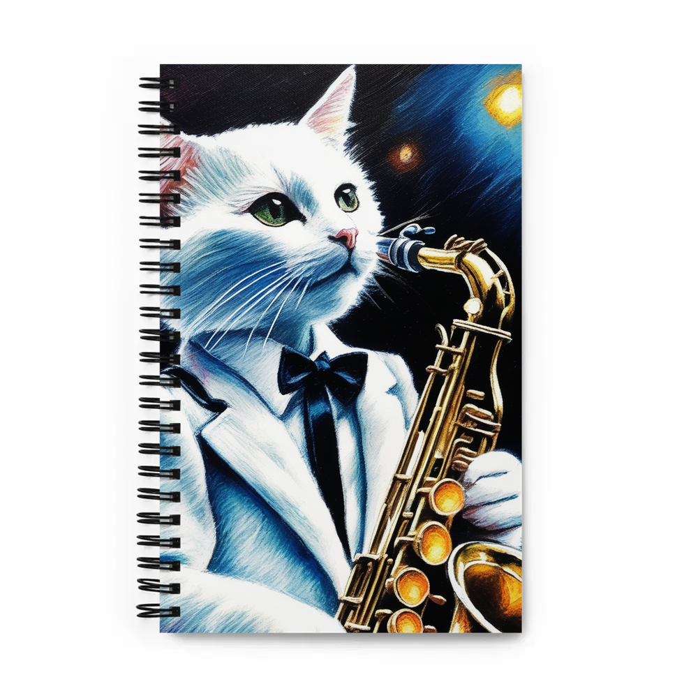 PugMug Custom White Companion Cat Spiral Notebook