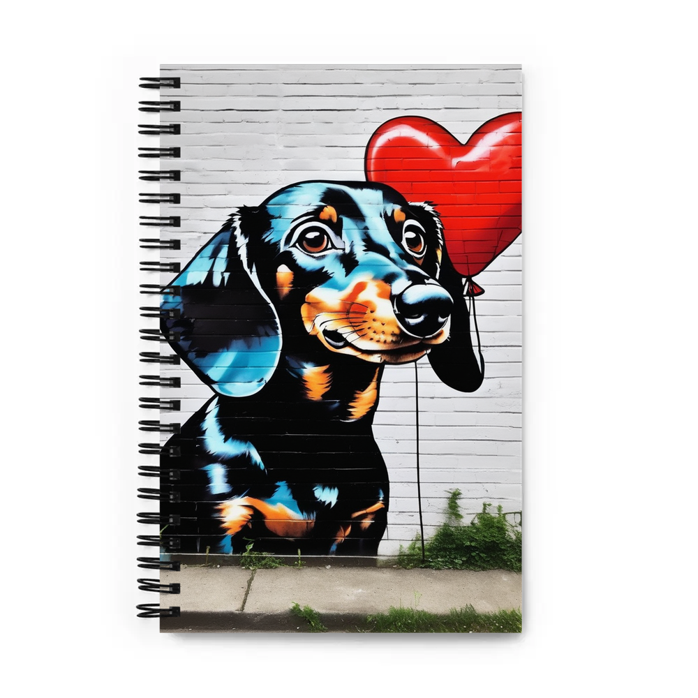 PugMug Custom Black Dachshund Spiral Notebook
