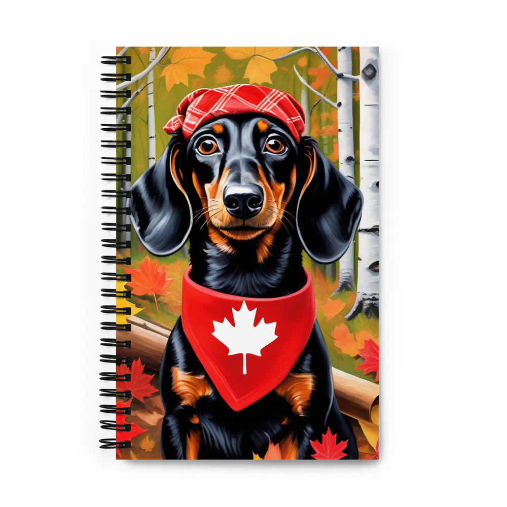 PugMug Custom Black Dachshund Spiral Notebook