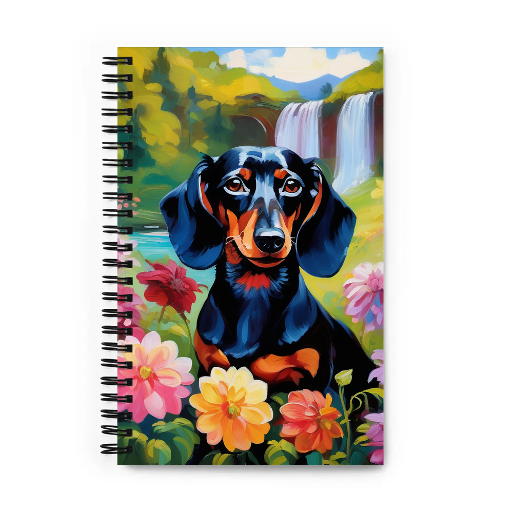 PugMug Custom Black Dachshund Spiral Notebook