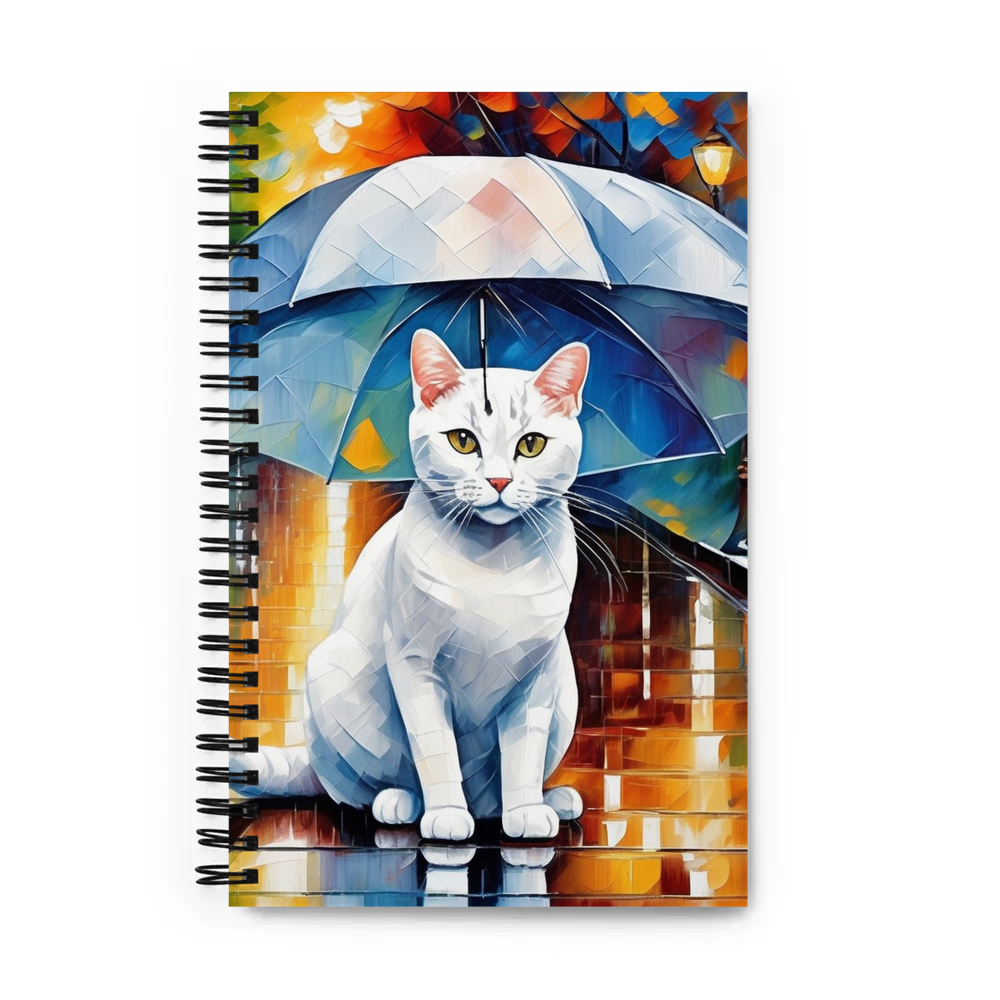 PugMug Custom White American Shorthair Cat Spiral Notebook