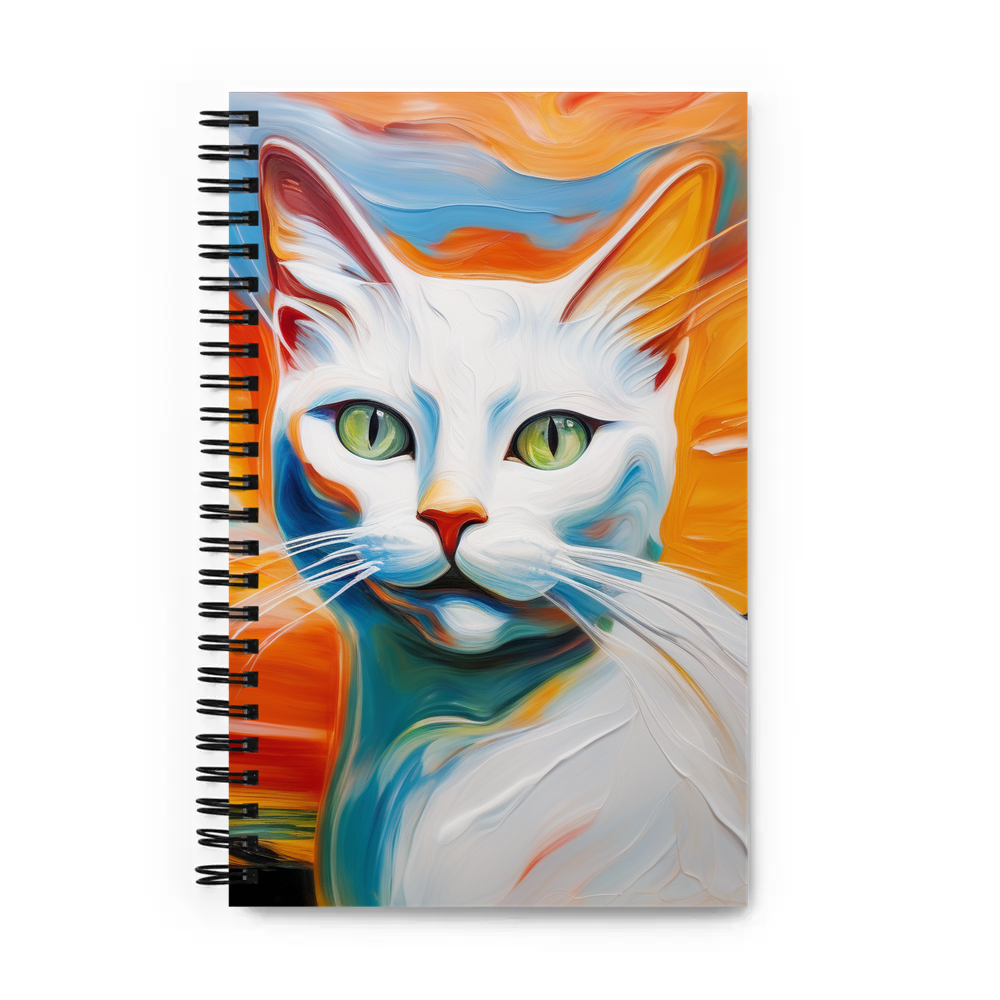 PugMug Custom White Companion Cat Spiral Notebook