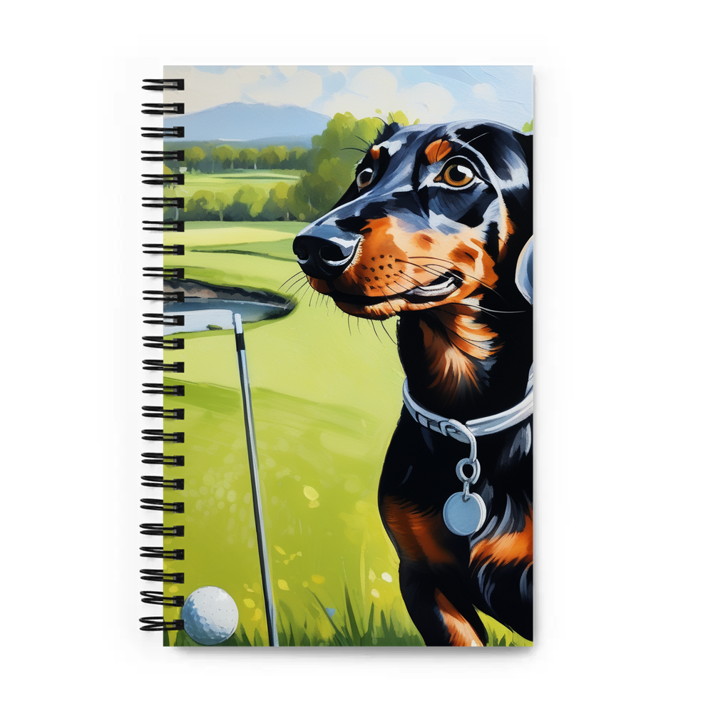 PugMug Custom Black Dachshund Spiral Notebook