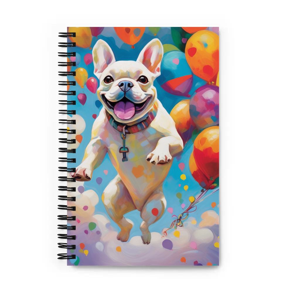 PugMug Custom White French Bulldog Spiral Notebook