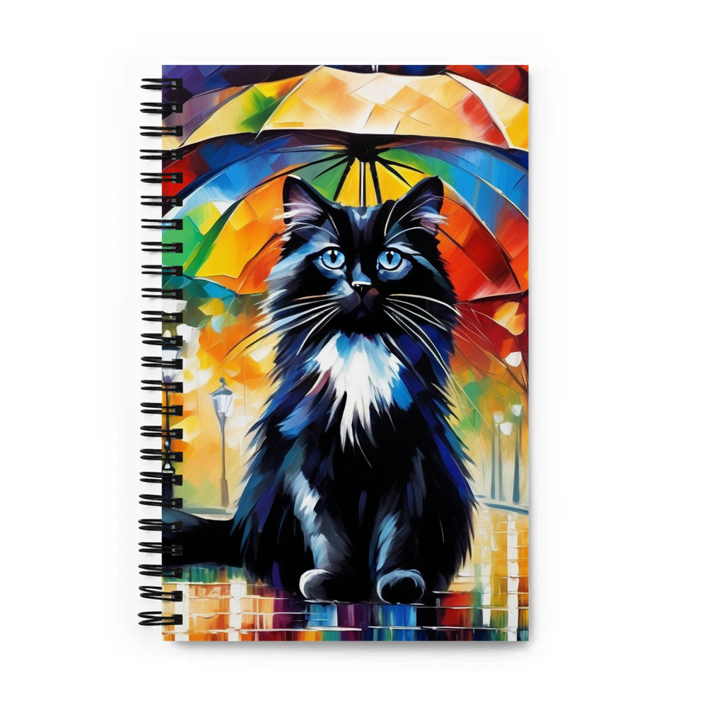 PugMug Custom Black Ragdoll Cat Spiral Notebook