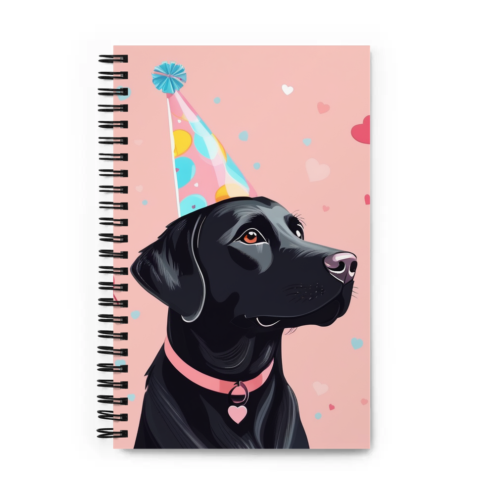 PugMug Custom Black Labrador Retriever Spiral Notebook