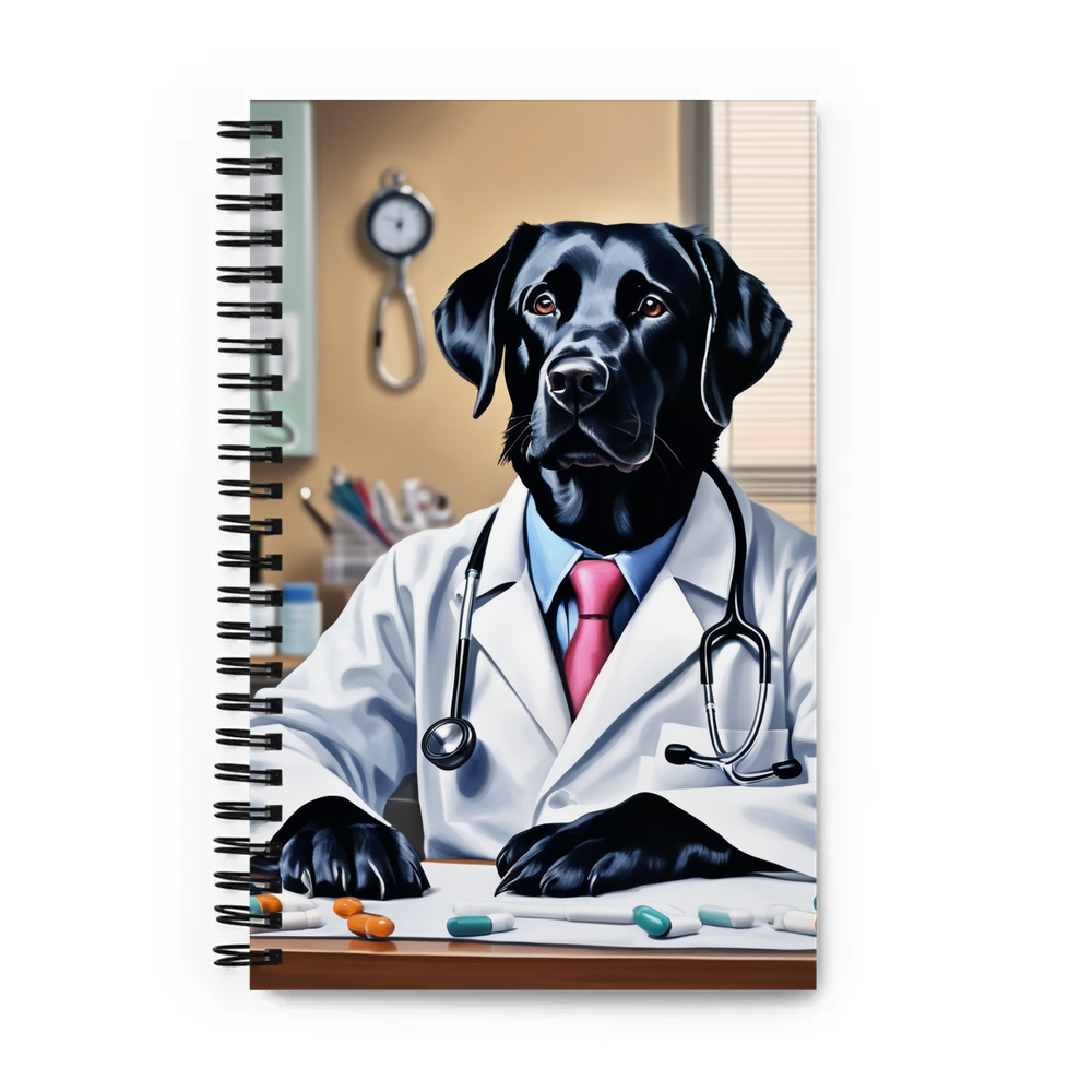 PugMug Custom Black Labrador Retriever Spiral Notebook