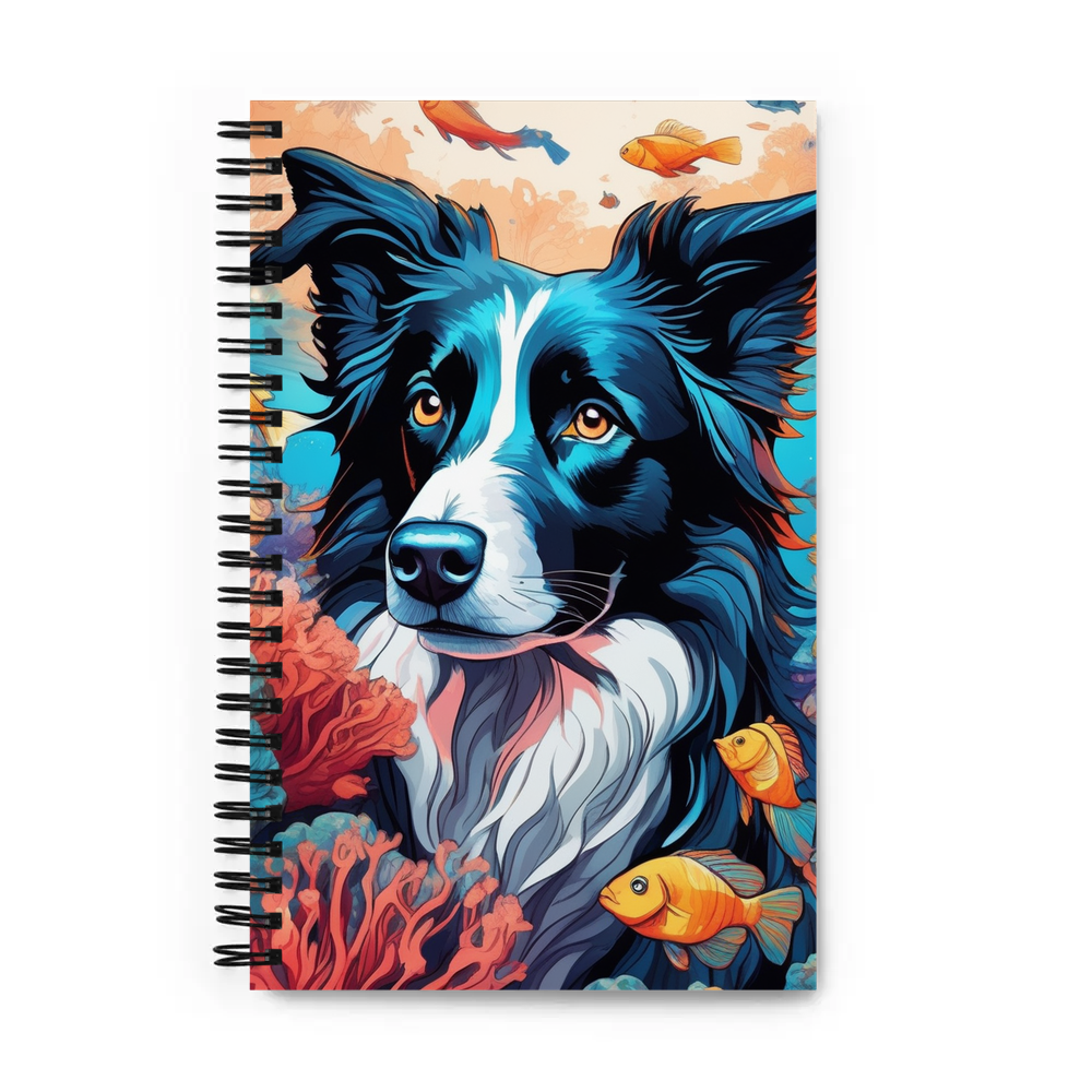PugMug Custom Border Collie Spiral Notebook