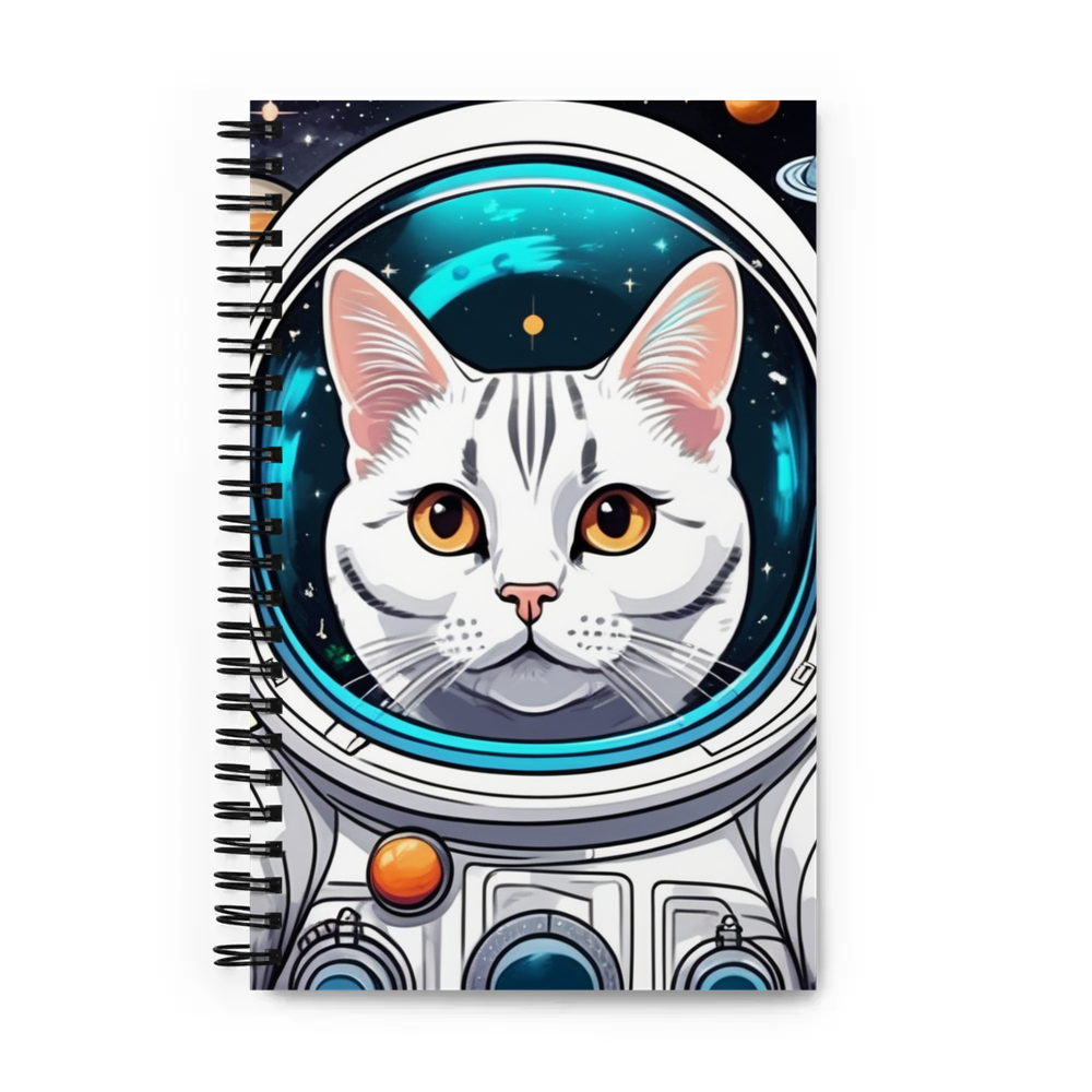 PugMug Custom White American Shorthair Cat Spiral Notebook
