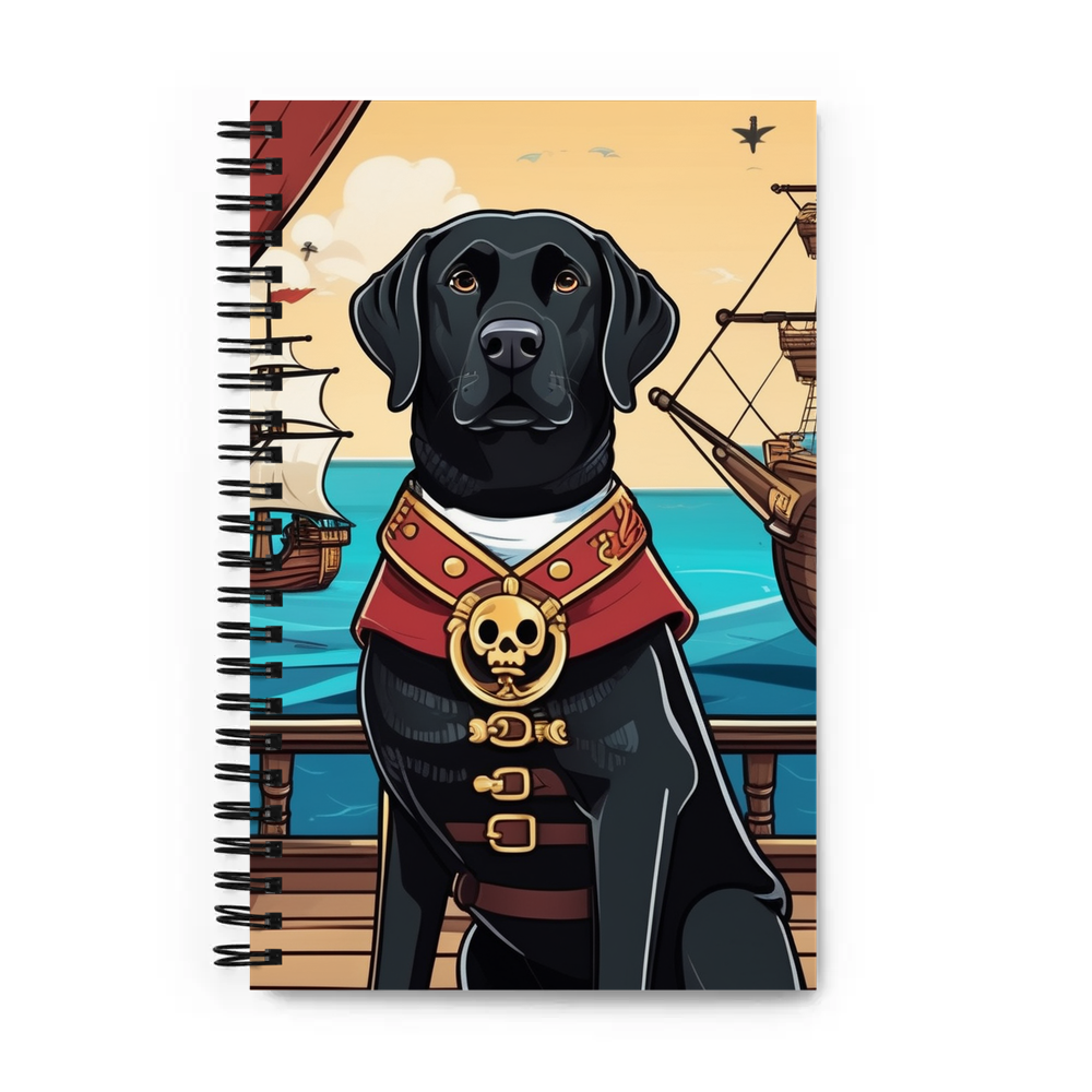 PugMug Custom Black Labrador Retriever Spiral Notebook