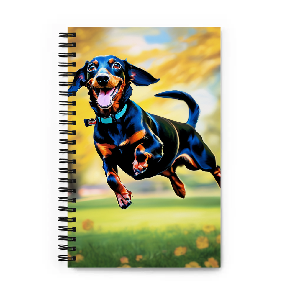 PugMug Custom Black Dachshund Spiral Notebook