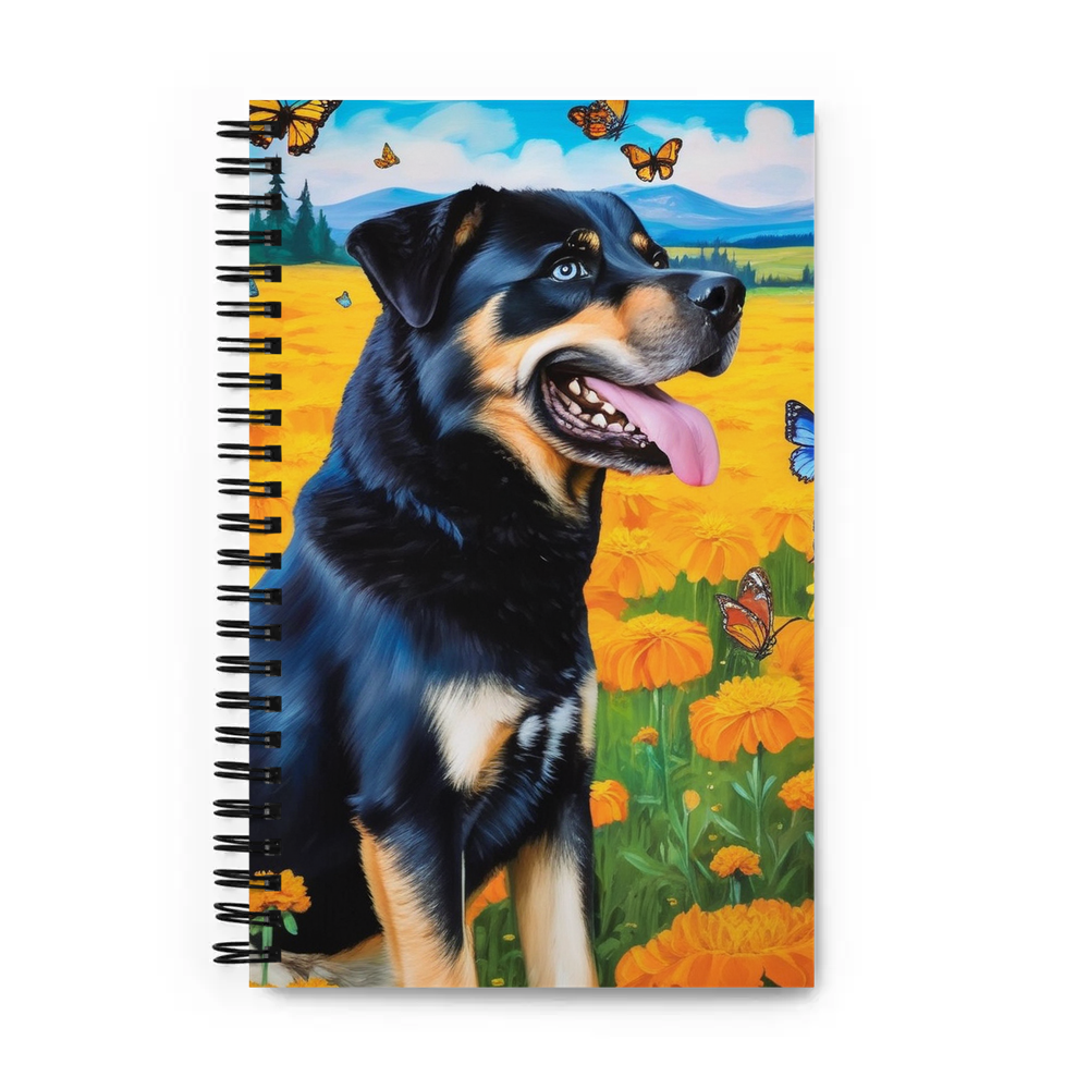 PugMug Custom Blue Spiral Notebook