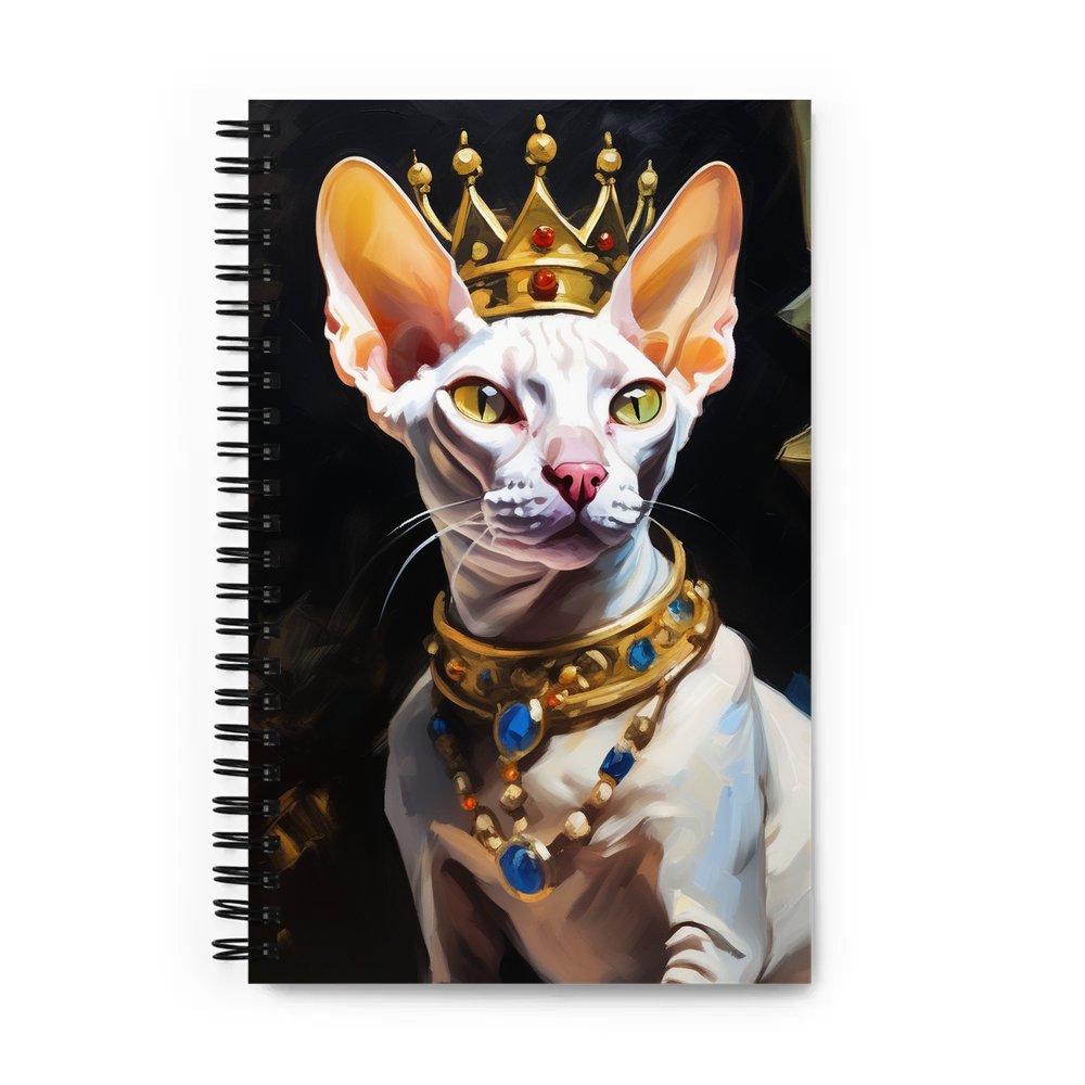 PugMug Custom White Sphynx Cat Spiral Notebook