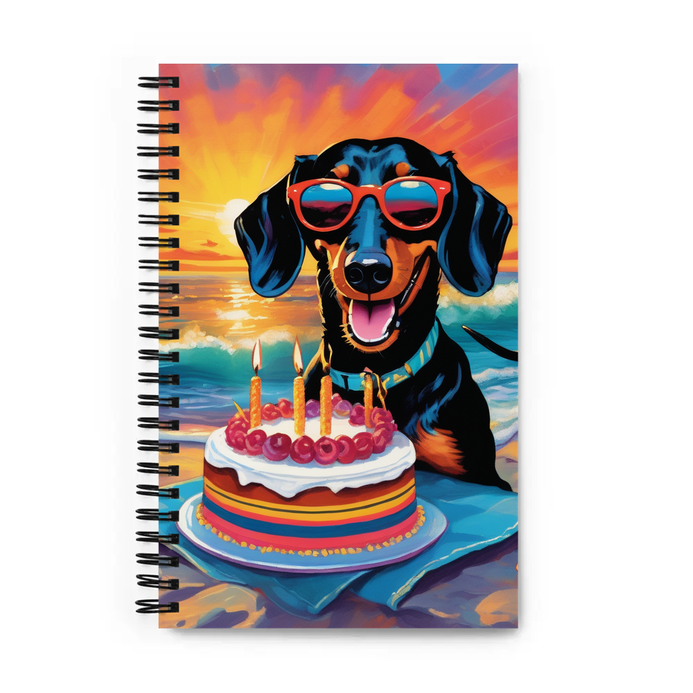PugMug Custom Black Dachshund Spiral Notebook