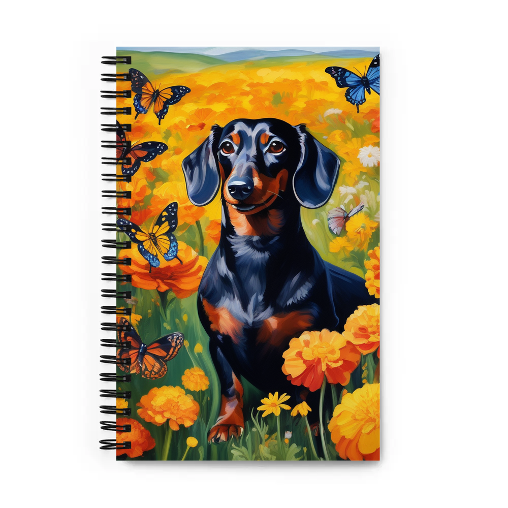 PugMug Custom Black Dachshund Spiral Notebook