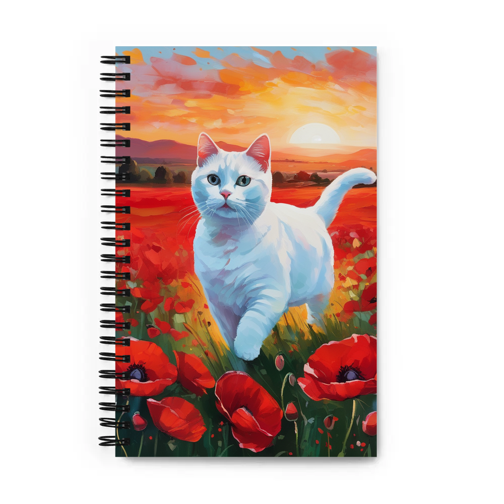 PugMug Custom White Companion Cat Spiral Notebook