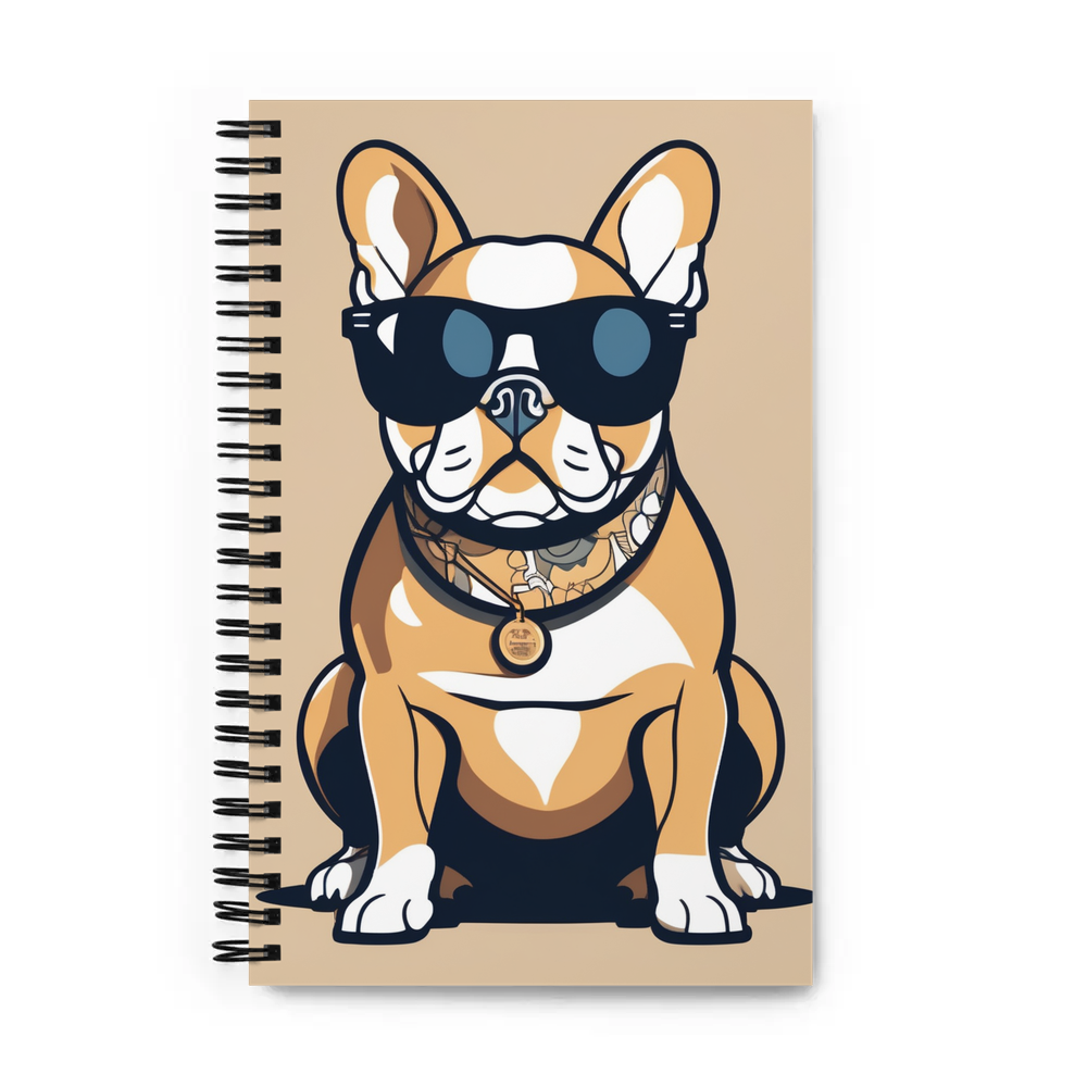 PugMug Custom Tan French Bulldog Spiral Notebook
