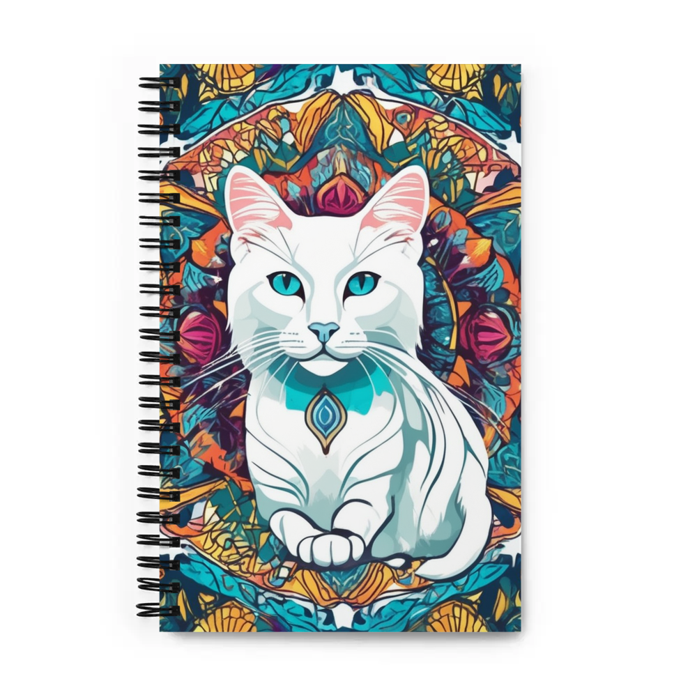 PugMug Custom White Companion Cat Spiral Notebook