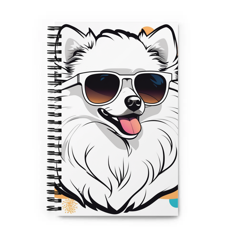 PugMug Custom White Pomeranian Spiral Notebook