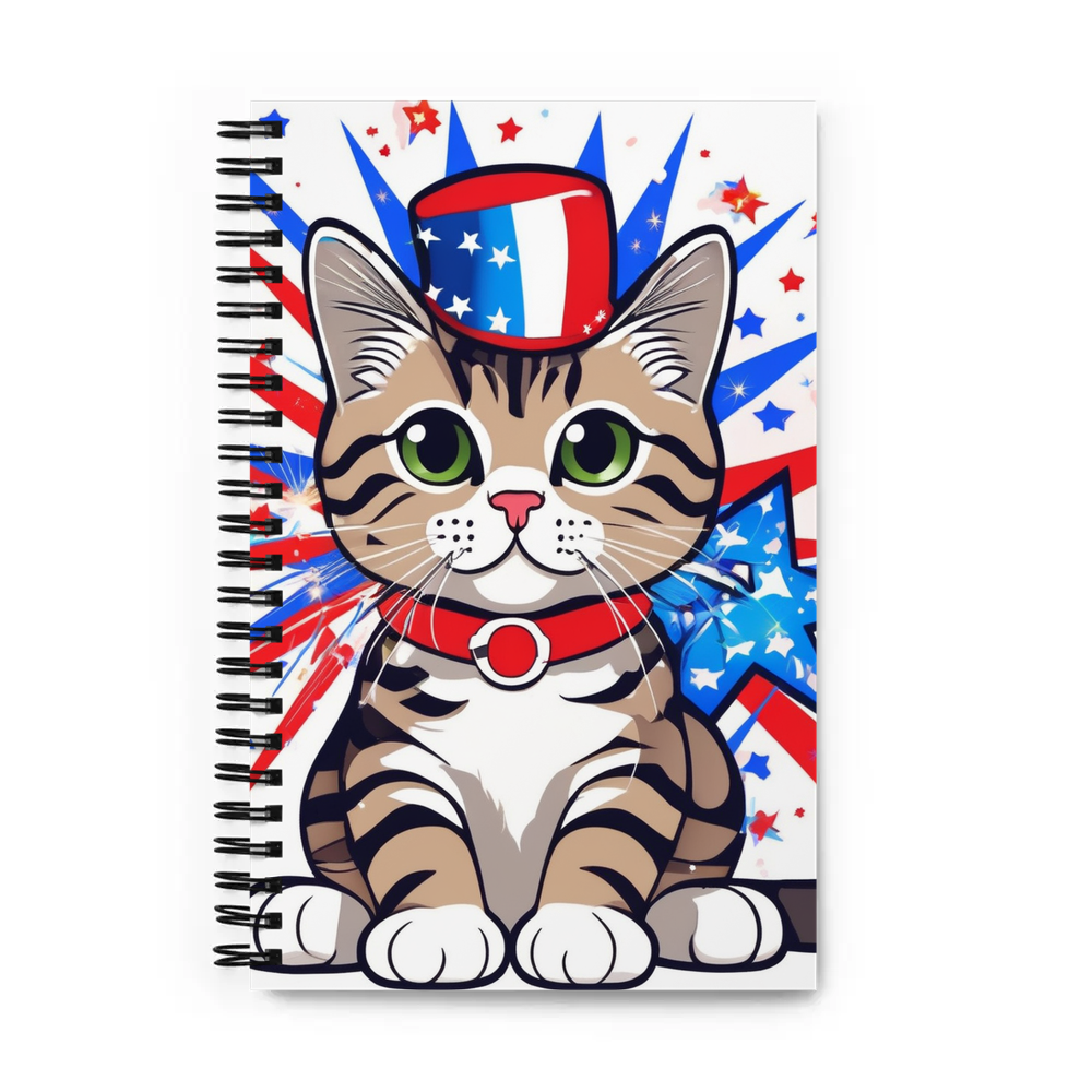 PugMug Custom Tabby Scottish Fold Cat Spiral Notebook