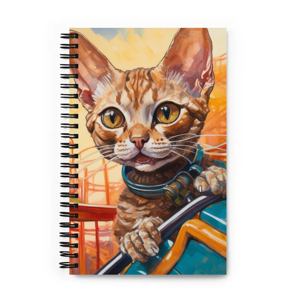 PugMug Custom Tabby Devon Rex Cat Spiral Notebook