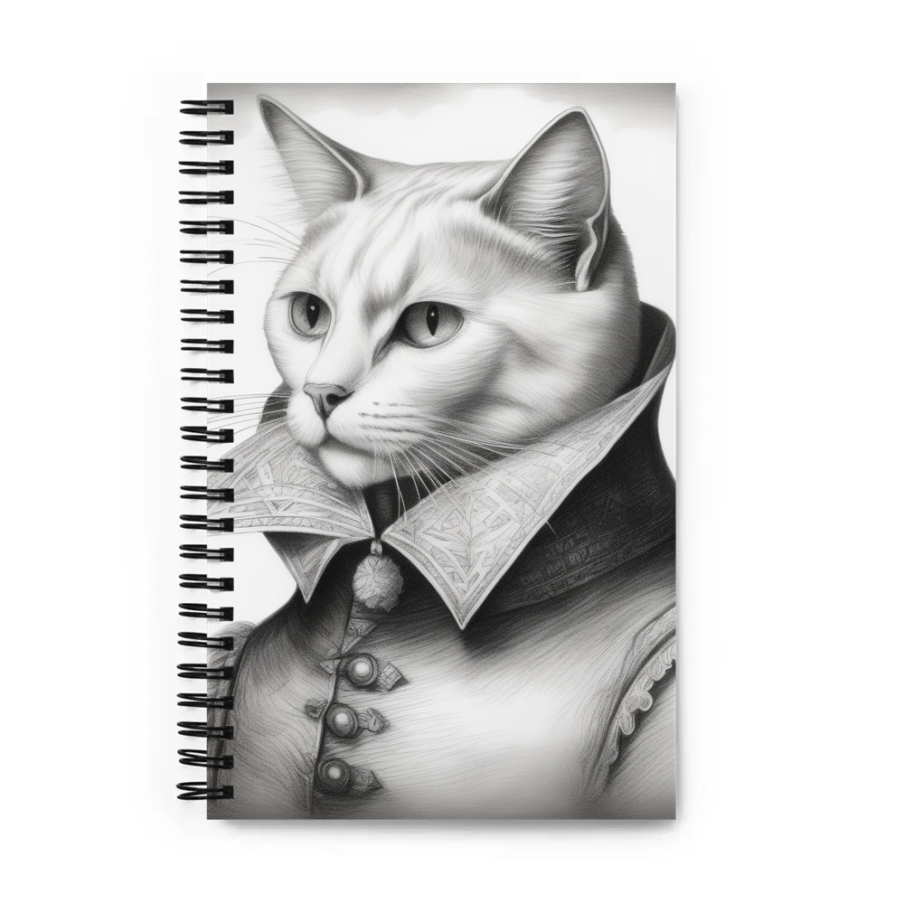 PugMug Custom White Companion Cat Spiral Notebook