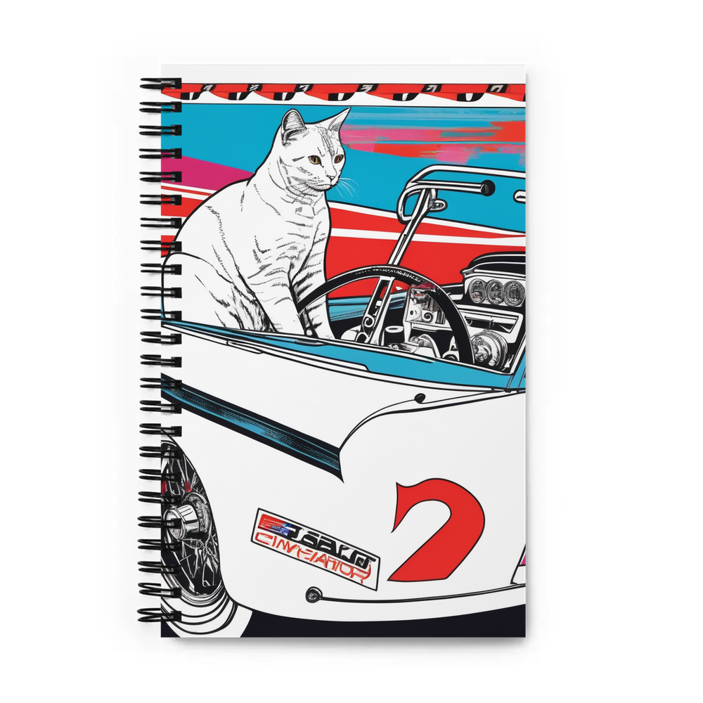 PugMug Custom White Companion Cat Spiral Notebook