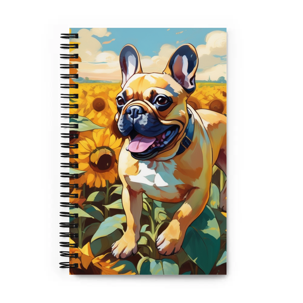 PugMug Custom Tan French Bulldog Spiral Notebook