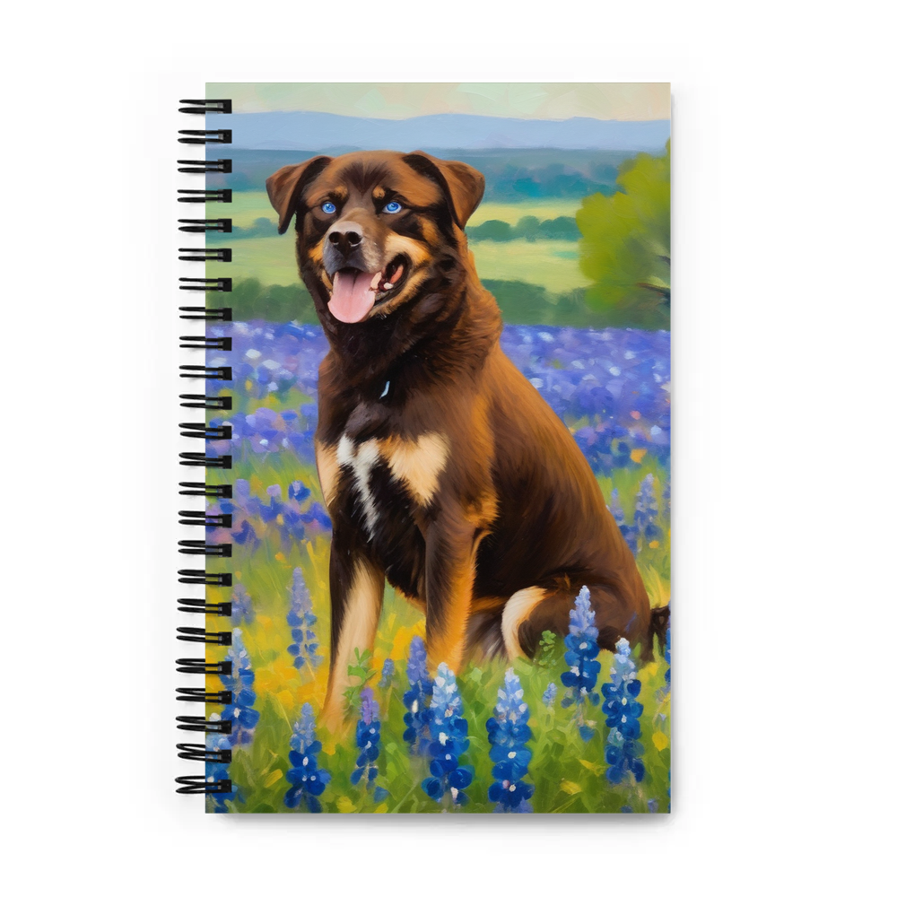 PugMug Custom Blue Spiral Notebook