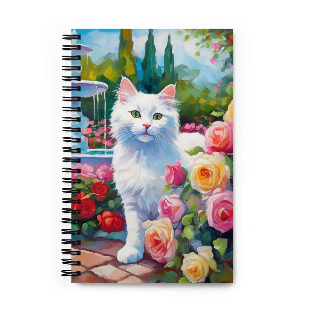 PugMug Custom White Companion Cat Spiral Notebook
