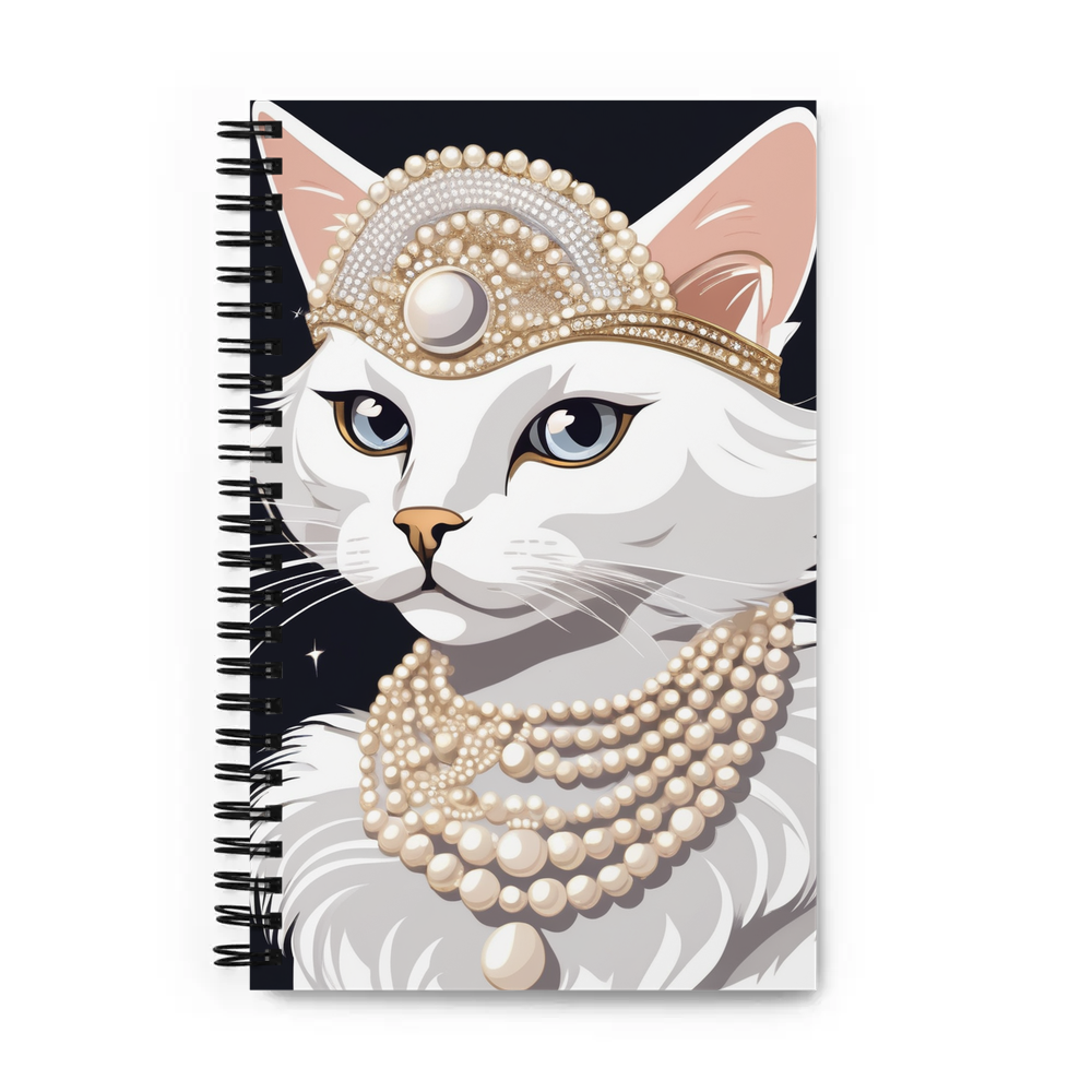 PugMug Custom White Companion Cat Spiral Notebook
