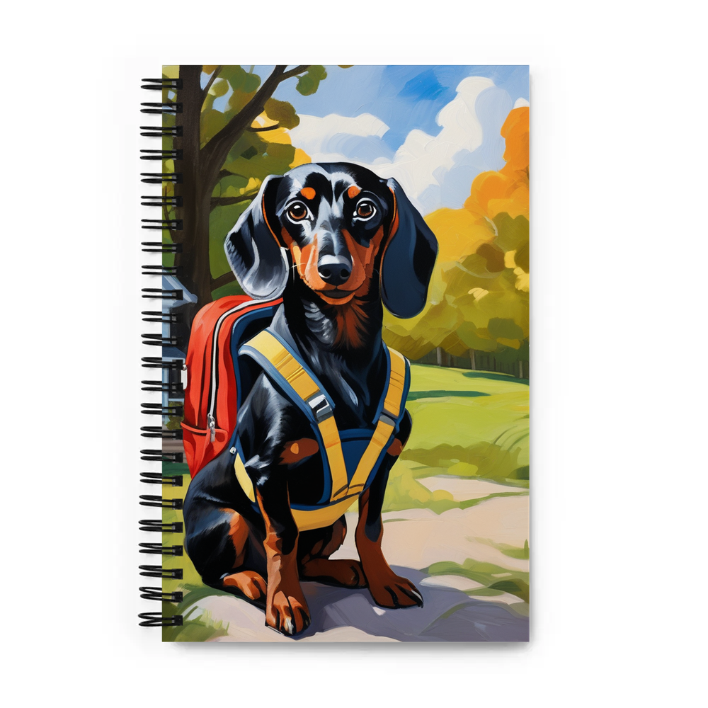 PugMug Custom Black Dachshund Spiral Notebook