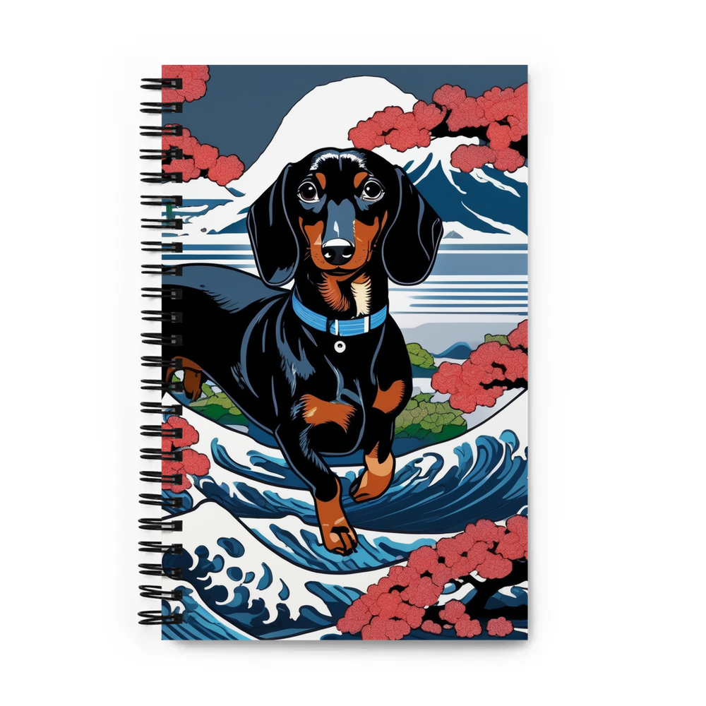 PugMug Custom Black Dachshund Spiral Notebook