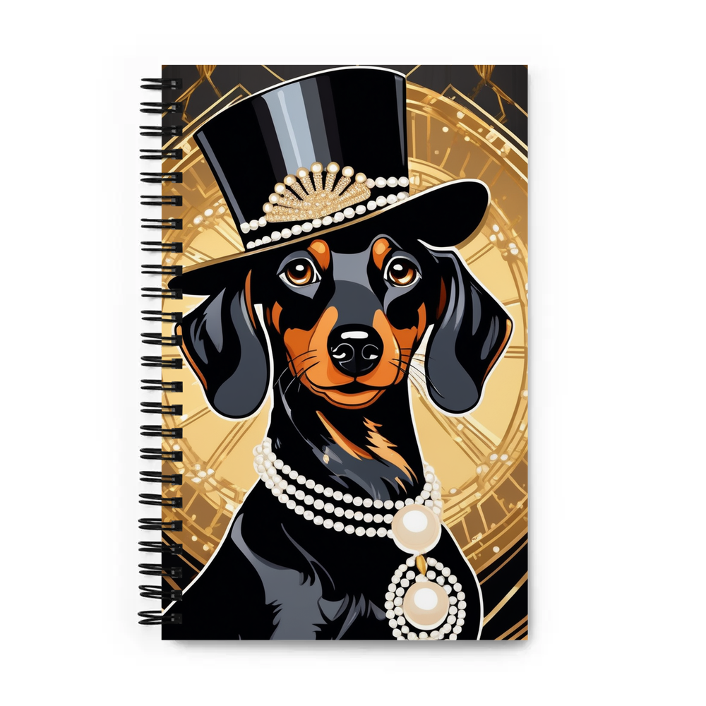 PugMug Custom Black Dachshund Spiral Notebook