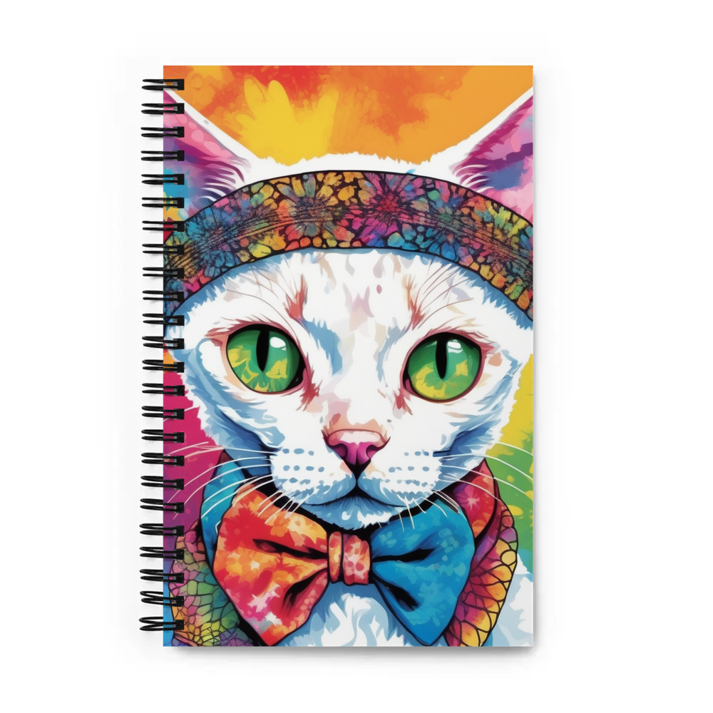 PugMug Custom White Devon Rex Cat Spiral Notebook