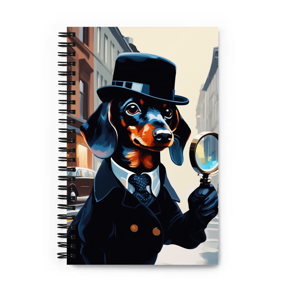 PugMug Custom Black Dachshund Spiral Notebook