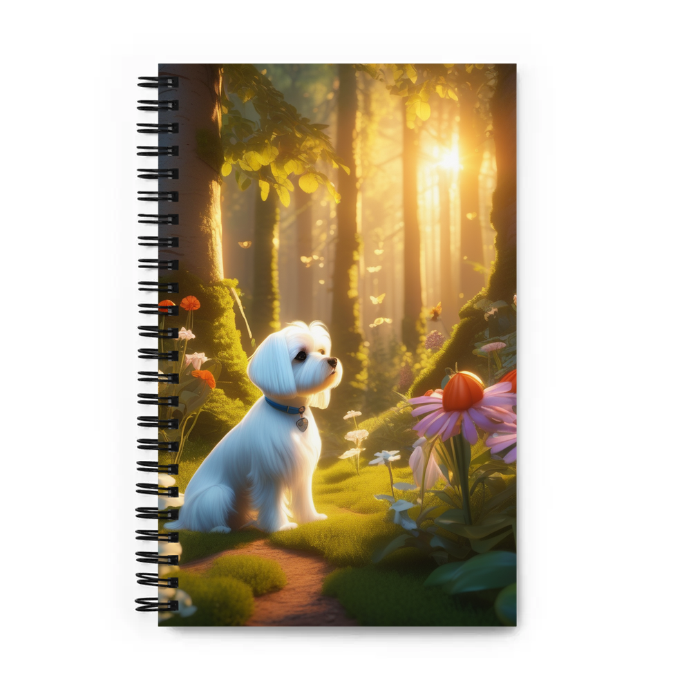 PugMug Custom Maltese Dog Spiral Notebook